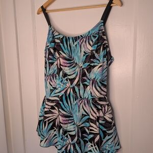 22 W Women's Swim Suit One Piece Dress Skirt Plus Size Good Used Condition